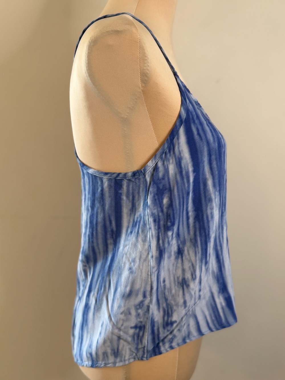 BYCORPUS boho chic blue tie dye racer back tank top SM - Picture 2 of 12